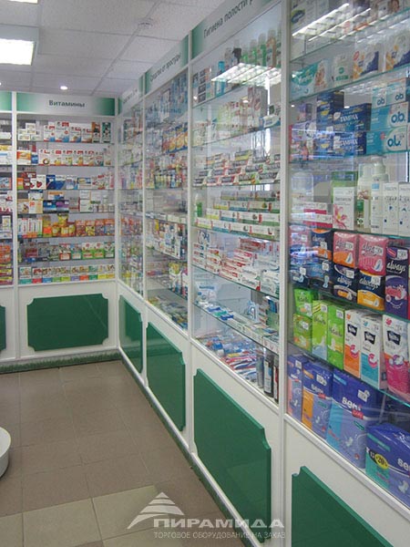Торговое оборудование для аптеки на заказ в Новосибирске