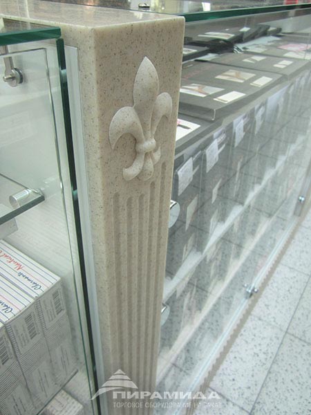 Декоративный элемент из искусственного камня. Торговое оборудование на заказ в Новосибирске