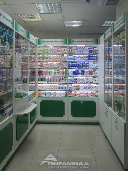 Расчетное место. Торговое оборудование для аптеки на заказ в Новосибирске