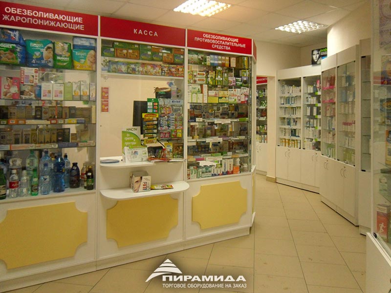 Кассовое место. Торговое оборудование для аптеки в Новосибирске на заказ